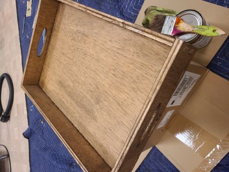 picture of stained tray
